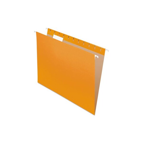 Tops Business Forms Pendaflex, COLORED HANGING FOLDERS, LETTER SIZE, 1/5-CUT TAB, ORANGE, 25PK 81607 - main